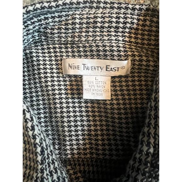 Nine Twenty East Men’s Houndstooth Button-Up Shirt, Size L - Picture 2 of 3